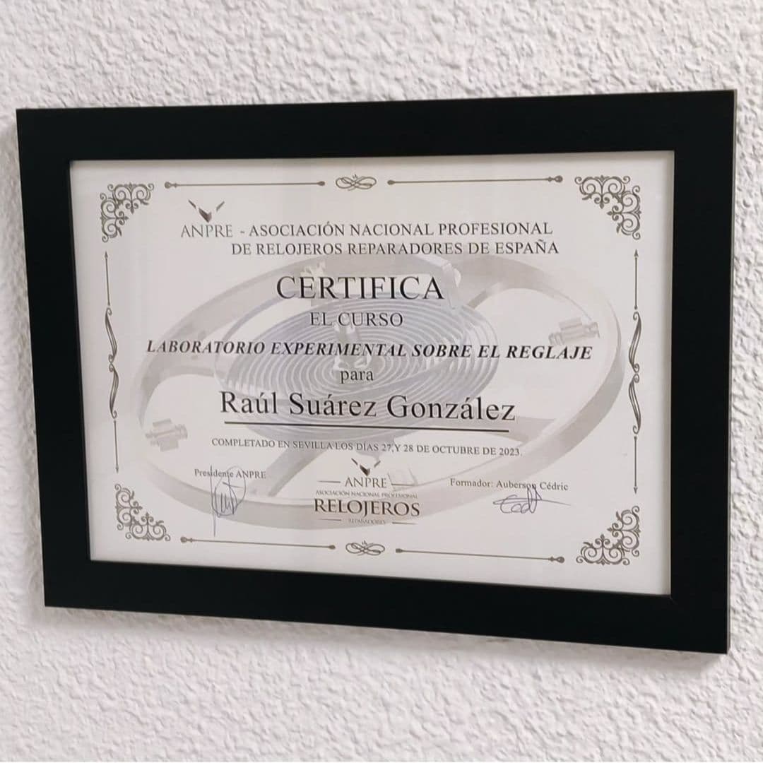 Certificado profesional de relojería 3